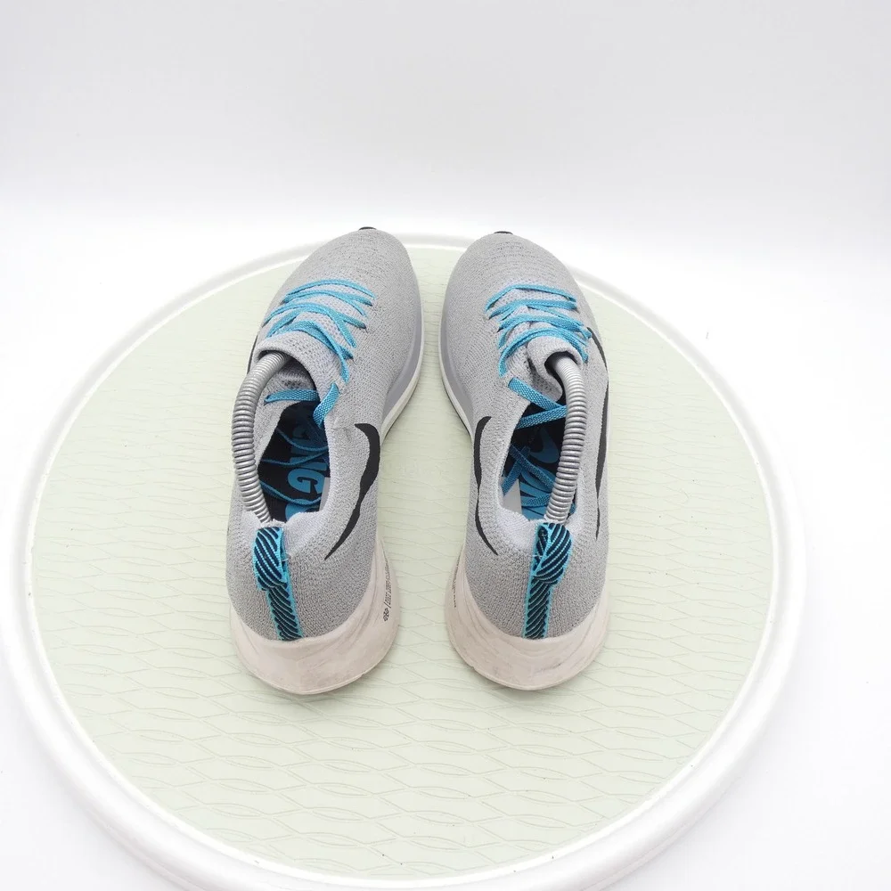Nike Zoom Fly Flyknit Wolf Grey Blue Orbit Running Shoes AR4561-004 Mens 10.5